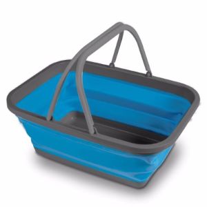 坎帕可折叠的洗碗碗/篮中 - 蓝色