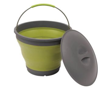外面Collaps Bucket with Lid - Green