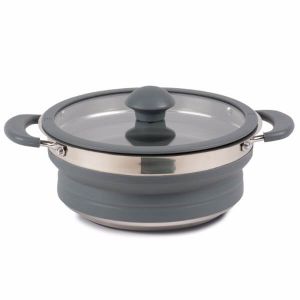 Kampa Collapsible Saucepan 1.5L - Grey