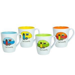 Love Caravanning Melamine 4 Mug Set