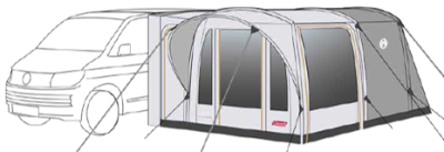 Coleman Journeymaster Pro L Driveaway Awning 2022