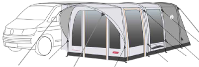 Coleman Journeymaster Pro XL Driveaway Awning 2022