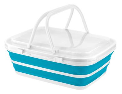 寻求Collapsible Deluxe Basket and Cooler - Blue