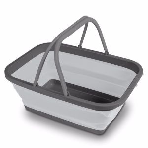 坎帕可折叠的洗碗碗/大篮子 - 灰色