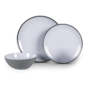 Kampa Melamine Set - Fog Grey