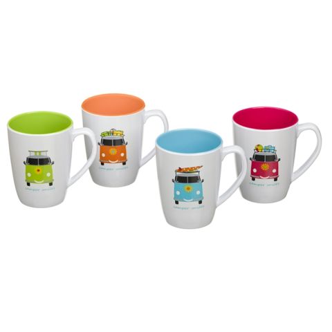 Camper Smiles Melamine 4 Mug Set