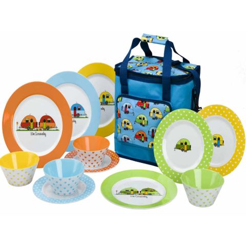 Love Caravanning 12 piece set with Cool bag