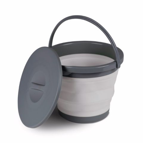 康帕5 Litre Bucket With Lid - Grey