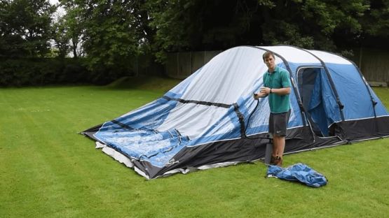 How to pitch an inflatable tent