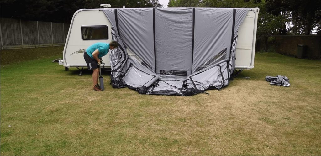 How to pitch an Inflatable Awning